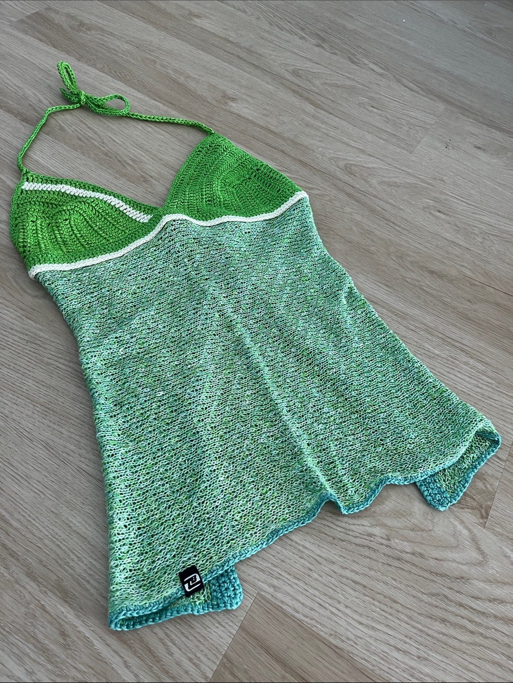 Handmade Hemp Halter Swim Cover-Up Top